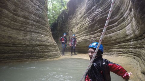 Canyoing in Rogovos Canyon at Papigo