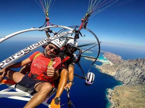 paratrike rethimno grete greece power fly paragliding