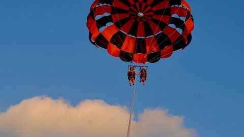 Santorini parasailing greece Wavesports