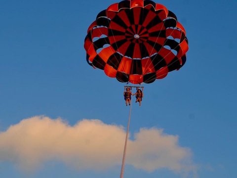 Santorini parasailing greece Wavesports