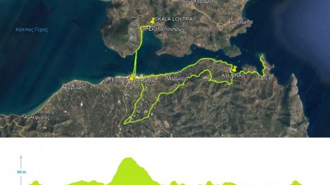 Cycling Lesvos ride Bay of Gera greece