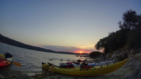 Sunset Sea Kayak Trip Halkidiki Greece tour Vourvourou.jpg7