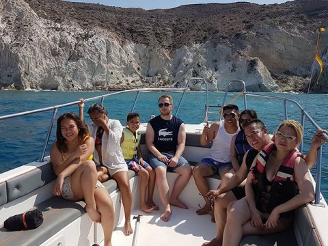 inflatable boat trip santorini greece