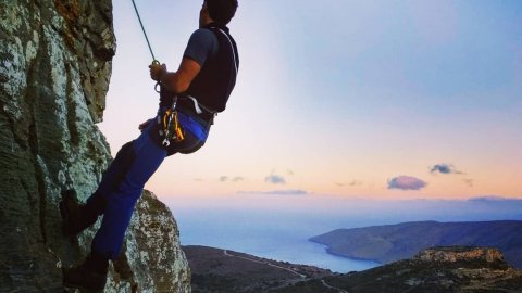 Rock climbing Andros