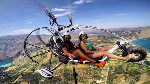 paragliding crete greece paratrike hraklio creta fly