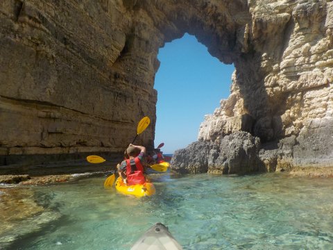 paxos kayak trip Greece tour paxoi kayaking