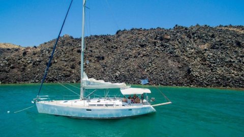 Sailing Morning Santorini