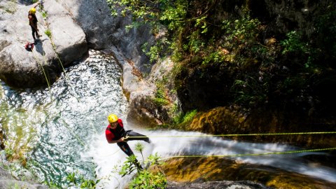 Canyoning at Orlia Gorge, Olympus