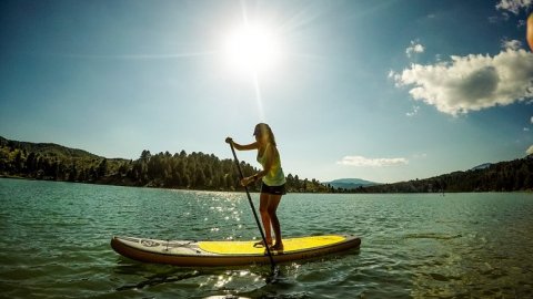 SUP at Aoos Spring Lake in Metsovo