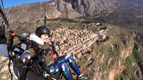 Paragliding Flight at Delphi 