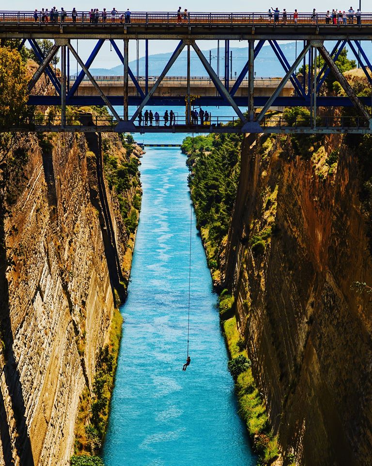 Bungee jumping in the Corinth Canal Adventure Travel in Greece