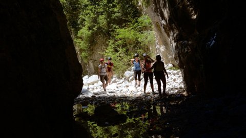 Hiking in Ridomo Gorge