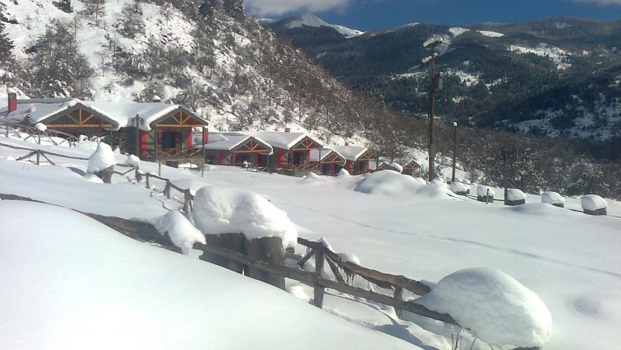 Stone Houses Grammos Mountain