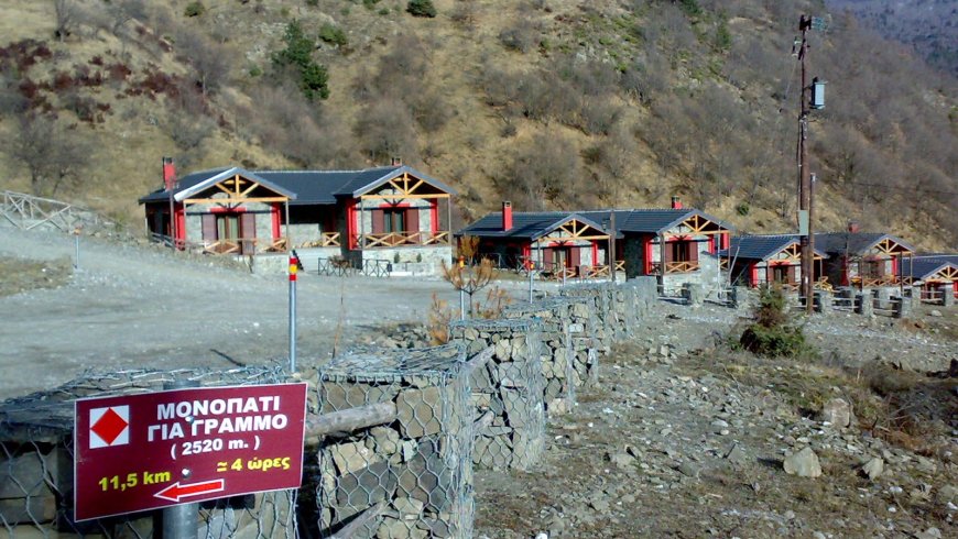 Stone Houses Grammos Mountain