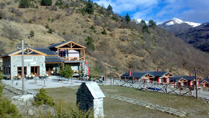 Stone Houses Grammos Mountain