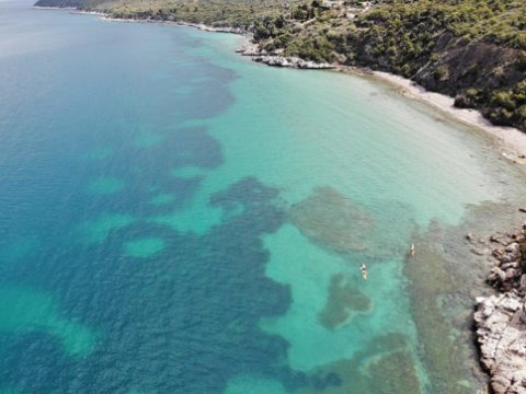 Sea Kayak tour at Skorponeria fjord , central Evia